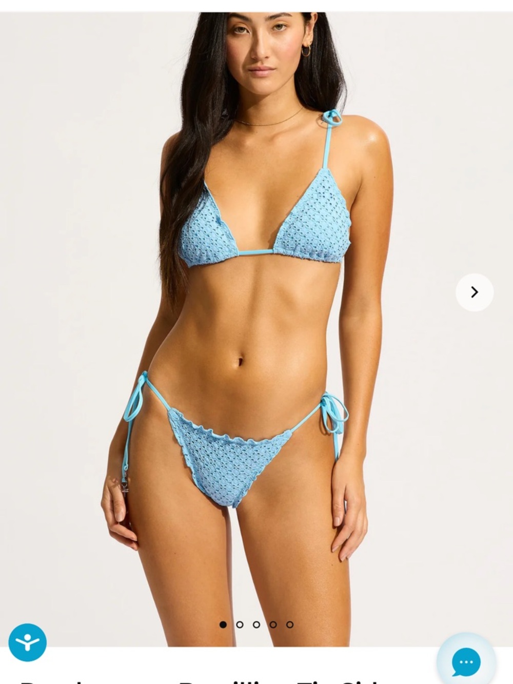 Seafolly daydreamer Bikini bottom- blue- NEW WITH TAGS